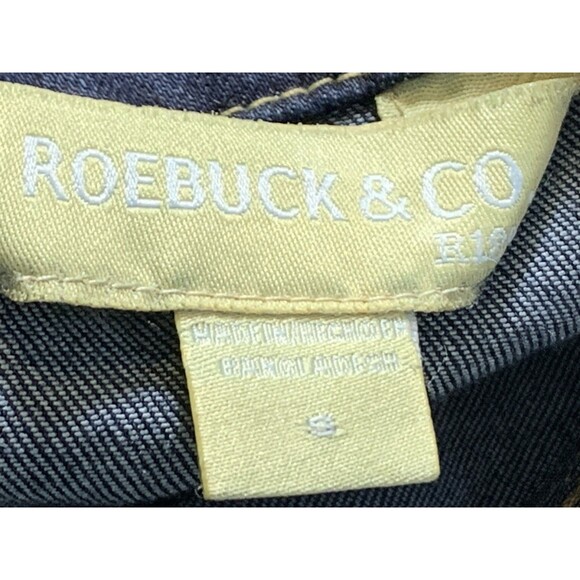 Roebucks Stretch Denim Jacket Womens S Blue (Sears) Trucker Distressed VINTAGE - Picture 2 of 16